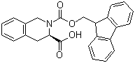 structure of CAS# 130309-33-0, N-Fmoc-D-1,2,3,4-Tetrahydroisoquinoline-3-carboxylic acid