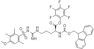N2-[(9H-Fluoren-9-ylmethoxy)carbonyl]-N5-[imino[[(4-methoxy-2,3,6-trimethylphenyl)sulfonyl]amino]methyl]-L-ornithine pentafluorophenyl ester molecular structure (CAS 130397-19-2)