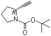 structure of CAS# 130418-90-5, tert-Butyl 2-ethynylpyrrolidine-1-carboxylate