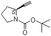 structure of CAS# 130495-08-8, (S)-tert-Butyl 2-ethynylpyrrolidine-1-carboxylate
