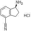 structure of CAS# 1306763-57-4, (1S)-1-Amino-2,3-dihydro-1H-indene-4-carbonitrile hydrochloride (1:1)