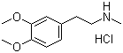 structure of CAS# 13078-76-7, 3,4-Dimethoxy-N-methylphenethylamine hydrochloride