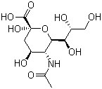 N-乙酰神经氨酸分子结构 (CAS 131-48-6)