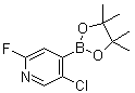 structure of CAS# 1310383-58-4, 5-Chloro-2-fluoro-4-(4,4,5,5-tetramethyl-1,3,2-dioxaborolan-2-yl)pyridine