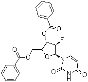 CAS 登录号：1312300-53-0, 1-(3,5-二-O-苯甲酰基-2-脱氧-2-氟-beta-L-呋喃阿拉伯糖基)-2,4(1H,3H)-嘧啶二酮
