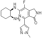 CAS 登录号：1312691-33-0, 6-((1R,2S)-2-氨基环己基氨基)-7-氟-4-(1-甲基-1H-吡唑-4-基)-1H-吡咯并[3,4-c]吡啶-3(2H)-酮