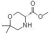 structure of CAS# 1313278-08-8, (3R)-6,6-二甲基-3-吗啉羧酸甲酯