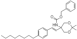 CAS 登录号：1313876-84-4, N-[2,2-二甲基-5-[2-(4-辛基苯基)乙烯基]-1,3-二恶烷-5-基]氨基甲酸苄酯