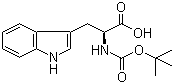 structure of CAS# 13139-14-5, N-[(tert-Butoxy)carbonyl]-L-tryptophan