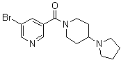 structure of CAS# 1314241-44-5, (5-溴-3-吡啶基)[4-(1-吡咯烷基)-1-哌啶基]甲酮