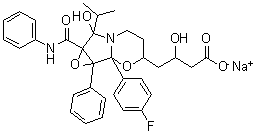 CAS # 1315629-79-8, 1b-(4-Bluorophenyl)hexahydro-beta,7-dihydroxy-7-(1-methylethyl)-1a-phenyl-7a-[(phenylamino)carbonyl]-3H-oxireno[3,4]pyrrolo[2,1-b][1,3]oxazine-3-butanoic acid sodium salt