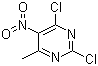 structure of CAS# 13162-26-0, 2,4-Dichloro-6-methyl-5-nitropyrimidine