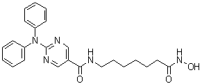 structure of CAS# 1316214-52-4, 2-(Diphenylamino)-N-[7-(hydroxyamino)-7-oxoheptyl]-5-pyrimidinecarboxamide