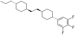 structure of CAS# 131819-24-4, 1,2,3-Trifluoro-5-[trans-4-[2-(trans-4-propylcyclohexyl)ethyl]cyclohexyl]benzene