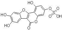 CAS # 1318240-80-0, 1,8,9-Trihydroxy-3-(sulfooxy)-6H-benzofuro[3,2-c][1]benzopyran-6-one