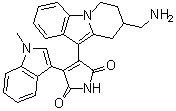 CAS # 131848-97-0, 3-[8-(Aminomethyl)-6,7,8,9-tetrahydropyrido[1,2-a]indol-10-yl]-4-(1-methyl-1H-indol-3-yl)-1H-pyrrole-2,5-dione, Ro 31-8245, Ro 31-8425