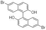 structure of CAS# 13185-00-7, 6,6'-Dibromo-1,1'-bi-2-naphthol