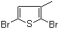 structure of CAS# 13191-36-1, 2,5-Dibromo-3-methylthiophene