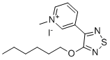 CAS # 131988-19-7, 3-(4-Hexyloxy-1,2,5-thiadiazol-3-YL)-1-methylpyridinium iodide, 3-hexoxy-4-(1-methylpyridin-1-ium-3-yl)-1,2,5-thiadiazole,iodide