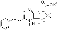青霉素 V 钾分子结构 (CAS 132-98-9)