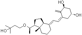 CAS 登录号：132071-85-3, (1R,3S,5Z)-4-亚甲基-5-[(2E)-2-[(1S,3aS,7aS)-八氢-1-[(1R)-1-(3-羟基-3-甲基丁氧基)乙基]-7a-甲基-4H-茚-4-亚基]亚乙基]-1,3-环己烷二醇