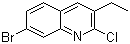 structure of CAS# 132118-52-6, 7-溴-2-氯-3-乙基喹啉