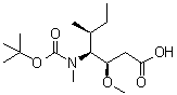 CAS # 132149-81-6, (3R,4S,5S)-4-[[(1,1-Dimethylethoxy)carbonyl]methylamino]-3-methoxy-5-methylheptanoic acid