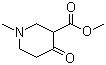 Methyl 1-methyl-4-oxopiperidine-3-carboxylate molecular structure (CAS 13221-89-1)