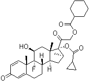 地塞米松 21-环己烷羧酸酯 17-环丙烷羧酸酯分子结构 (CAS 132245-57-9)