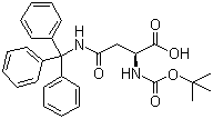 structure of CAS# 132388-68-2, Boc-N-beta-Trityl-L-asparagine