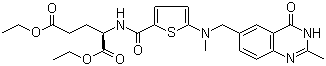 CAS 登录号：132463-02-6, N-[5-[N-[(3,4-二氢-2-甲基-4-氧-6-喹唑啉基)甲基]-N-甲基氨基]-2-噻吩甲酰]-L-谷氨酸二乙酯