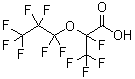 structure of CAS# 13252-13-6, Perfluoro-alpha-propoxypropionic acid