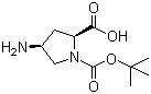 structure of CAS# 132622-66-3, (2S,4S)-4-氨基-1,2-吡咯烷二羧酸 1-叔丁酯