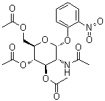CAS # 13264-91-0, o-Nitrophenyl 2-acetamido-2-deoxy-alpha-D-glucopyranoside triacetate