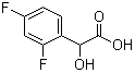 (+/-)-2,4-二氟扁桃酸分子结构 (CAS 132741-30-1)