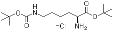 structure of CAS# 13288-57-8, Ne-Boc-L-lysine tert-butyl ester hydrochloride
