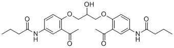 structure of CAS# 1329613-31-1, 1,3-Bis(2-acetyl-4-butyramidophenoxy)-2-hydroxypropane