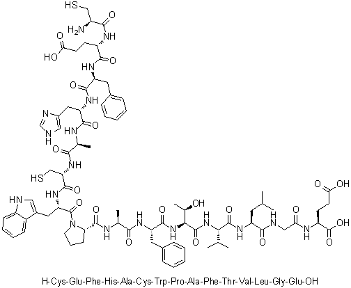 CAS 登录号：1330060-95-1, L-半胱氨酰-L-alpha-谷氨酰-L-苯丙氨酰-L-组氨酰-L-丙氨酰-L-半胱氨酰-L-色氨酰-L-脯氨酰-L-丙氨酰-L-苯丙氨酰-L-苏氨酰-L-缬氨酰-L-亮氨酰甘氨酰-L-谷氨酸