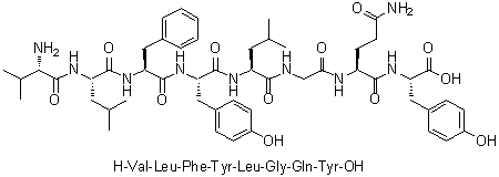 CAS 登录号：1330061-08-9, L-缬氨酰-L-亮氨酰-L-苯丙氨酰-L-酪氨酰-L-亮氨酰甘氨酰-L-谷氨酰胺酰-L-酪氨酸
