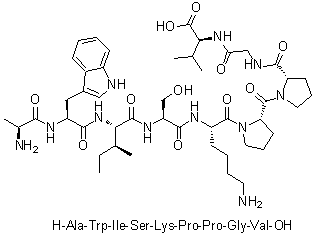 CAS # 1330061-09-0, L-Alanyl-L-tryptophyl-L-isoleucyl-L-seryl-L-lysyl-L-prolyl-L-prolylglycyl-L-valine