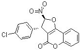 CAS # 133116-29-7, trans-3-(4-Chlorophenyl)-2,3-dihydro-2-nitro-4H-furo[3,2-c][1]benzopyran-4-one