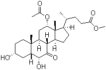 12-(Acetyloxy)-3,6-dihydroxy-7-oxocholan-24-oic acid methyl ester molecular structure (CAS 133181-56-3)