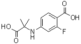CAS 登录号：1332524-02-3, 4-[(1-羧基-1-甲基乙基)氨基]-2-氟苯甲酸