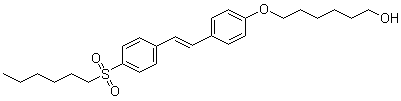 CAS # 133261-44-6, 6-[4-[2-[4-(Hexylsulfonyl)phenyl]ethenyl]phenoxy]-1-hexanol