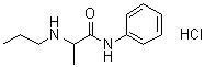 CAS # 13327-14-5, 2-(Propylamino)propionanilide hydrochloride