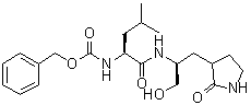 structure of CAS# 1333231-43-8, N-[(1S)-1-[[[(1S)-1-(Hydroxymethyl)-2-(2-oxo-3-pyrrolidinyl)ethyl]amino]carbonyl]-3-methylbutyl]carbamic acid phenylmethyl ester