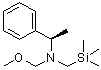 structure of CAS# 133407-38-2, (alphaR)-N-(Methoxymethyl)-alpha-methyl-N-[(trimethylsilyl)methyl]benzenemethanamine