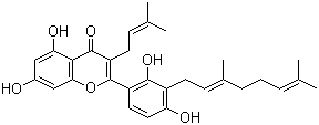 CAS # 1334309-44-2, 3'-Geranyl-3-prenyl-2',4',5,7-tetrahydroxyflavone