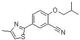 structure of CAS# 1335202-60-2, 2-异丁氧基-5-(4-甲基噻唑-2-基)苯甲腈