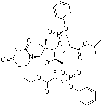 Sofosbuvir impurity F molecular structure (CAS 1337482-17-3)